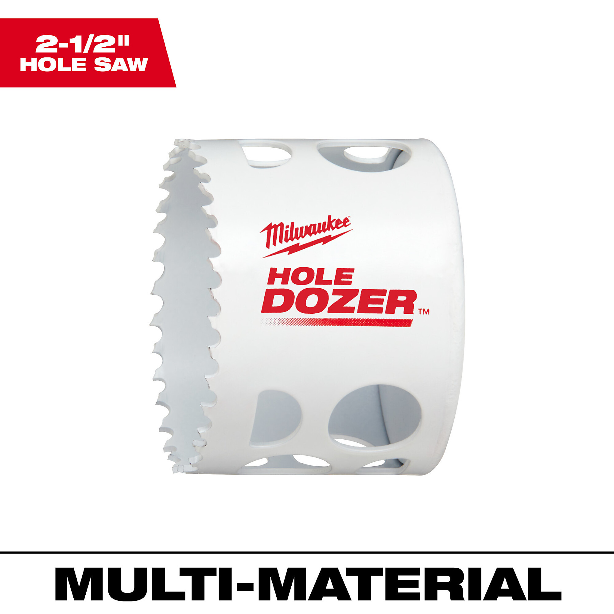 Milwaukee HOLE DOZER Bimetal Ice-Hardened Hole Saw, 2-1/2in., Model# 49-56-0147